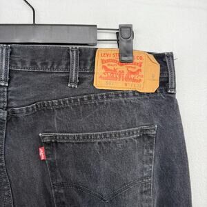 Levis 501xx Jeans Fits 36x31 Black Straight leg Red Tab Button Fly Denim Cotton